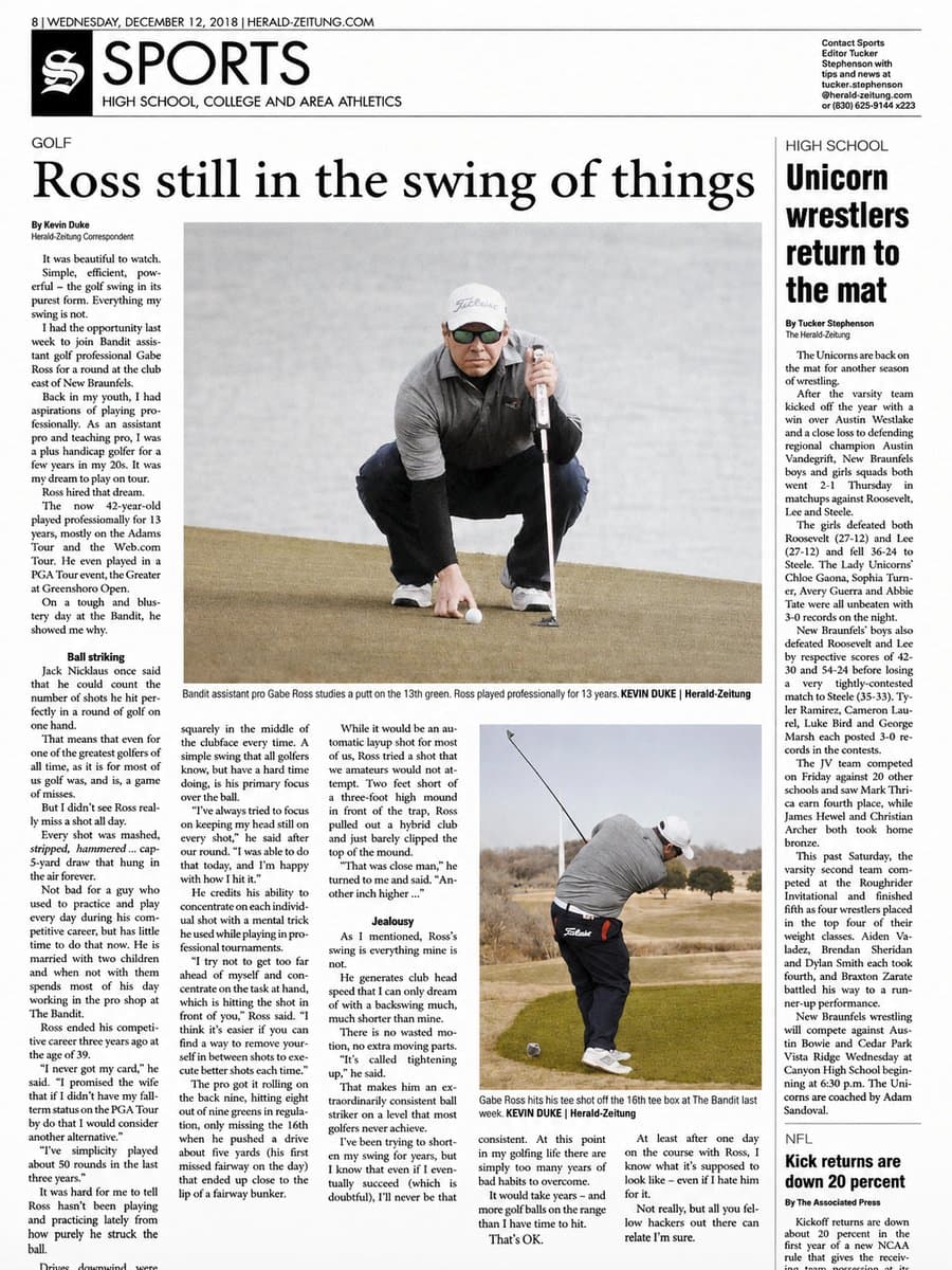 Gabe Ross, golf instructor